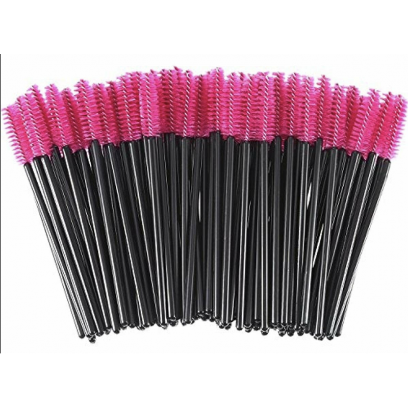 Goupillons rose intense- épais et plein / brosse spirale - lot de 25